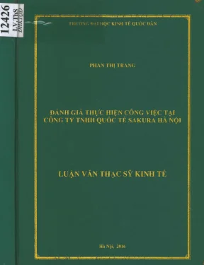 Luận văn đánh giá thực hiện công việc tại công ty tnhh quốc tế sakura hà nội