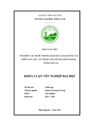 Luận văn tìm hiểu và thực hiện các bước giao đất giao rừng tại thôn tân lập xã trì quang huyện bảo thắng tỉnh lào cai