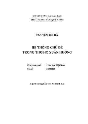 Luận văn thạc sĩ hệ thống chủ đề trong thơ hồ xuân hương