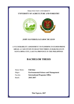 Luận văn a vulnerability assessment to flooding in flood prone areas a case study in selected three 3 barangays in santa rosa city laguna province in the philippines