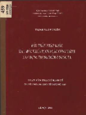 Luận văn đấu thầu nhập khẩu máy móc thiết bị cho các công trình xây dựng trọng điểm ở nước ta