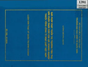 Luận văn giải pháp phát triển thị trường tiêu thụ sản phẩm phân bón của các doanh nghiệp thuộc tổng công ty hoá chất việt nam