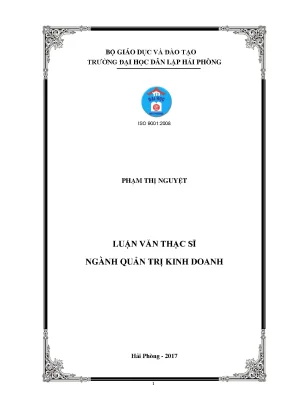 Luận văn thạc sĩ một số biện pháp nâng cao chất lượng đào tạo nghề tại trường cao đẳng nghề công nghiệp hải phòng