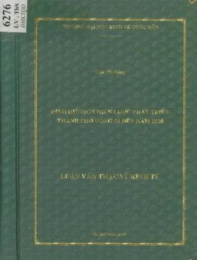 Luận văn định hướng chiến lược phát triển thành phố uông bí đến năm 2020