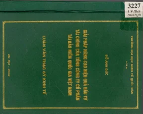Luận văn giải pháp nâng cao hiệu quả đầu tư tài chính của tổng công ty cổ phần tái bảo hiểm quốc gia việt nam