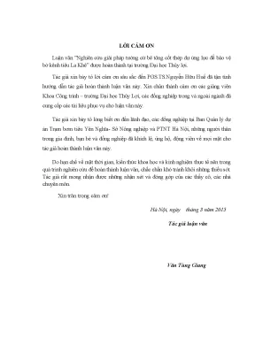 Luận văn thạc sĩ nghiên cứu giải pháp tường cừ bê tông cốt thép dự ứng lực để bảo vệ bờ kênh tiêu la khê