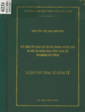 Luận văn mở rộng tín dụng đối với các doanh nghiệp nhỏ và vừa tại ngân hàng thương mại cổ phần quân đội chi nhánh hải phòng