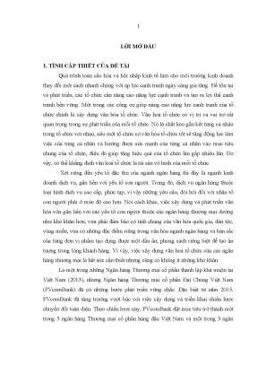 Luận văn phát triển văn hóa tổ chức tại ngân hàng thương mại cổ phần đại chúng việt nam pvcombank