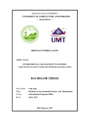 Luận văn environmental management in seaport case study in east coast of peninsular malaysia