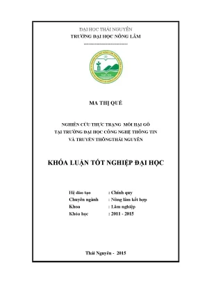 Luận văn thạc sĩ nghiên cứu thực trạng mối tại trường đại học công nghệ thông tin và truyền thông thái nguyên