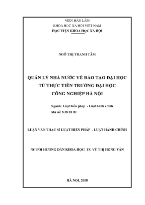 Luận văn thạc sĩ quản lý nhà nước về đào tạo đại học từ thực tiễn trường đại học công nghiệp hà nội compressed