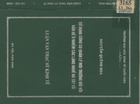 Luận văn sử dụng công cụ quản lý môi trường đối với vấn đề ô nhiễm các làng nghề hà tây cũ