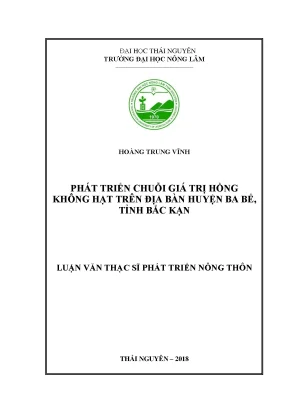 Luận văn thạc sĩ phát triển chuỗi giá trị hồng không hạt trên địa bàn huyện ba bể tỉnh bắc kạn
