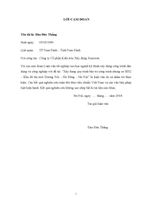 Luận văn thạc sĩ xây dựng qui trình bảo trì công trình chung cư hh2 khu đô thị mới dương nội hà đông hà nội