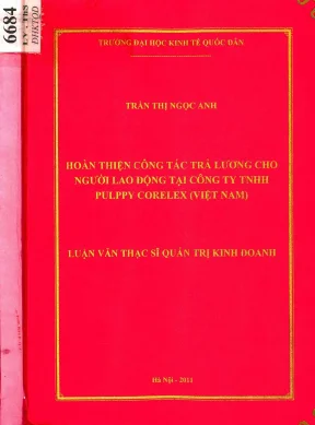 Luận văn hoàn thiện công tác trả lương cho người lao động tại công ty tnhh pulppy corelex