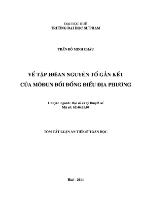 Luận văn thạc sĩ về tập iđêan nguyên tố gắn kết của môđun đối đồng điều địa phương