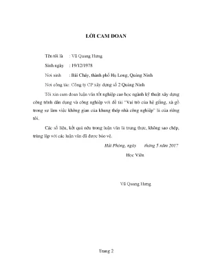 Luận văn thạc sĩ kĩ thuật vai trò của hệ giằng xà gồ trong sự làm việc không gian của khung thép nhà công nghiệp