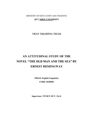 Luận văn thạc sĩ an attitudinal study of the novel the old man and the seaby ernest hemingway