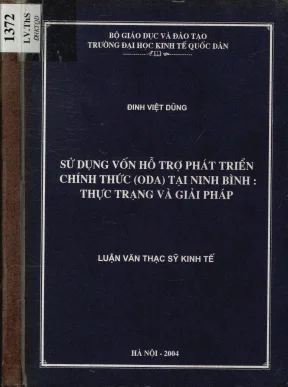 Luận văn sử dụng vốn hỗ trợ phát triển chính thức oda tại ninh bình thực trạng và giải pháp