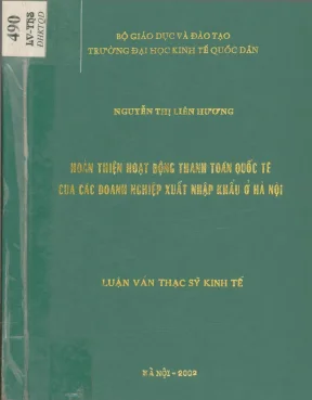 Luận văn hoàn thiện hoạt động thanh toán quốc tế của các doanh nghiệp xuất nhập khẩu ở hà nội