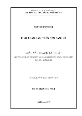 Luận văn thạc sĩ kĩ thuật tính toán dầm trên nền đàn hồi