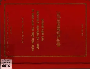 Luận văn hoàn thiện công tác tuyển dụng tại công ty cổ phần đầu tư xây dựng phát triển đông đô