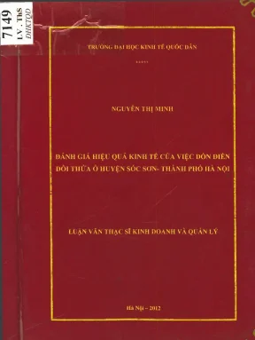 Luận văn đánh giá hiệu quả kinh tế của việc dồn điền đổi thửa ở huyện sóc sơn thành phố hà nội0001