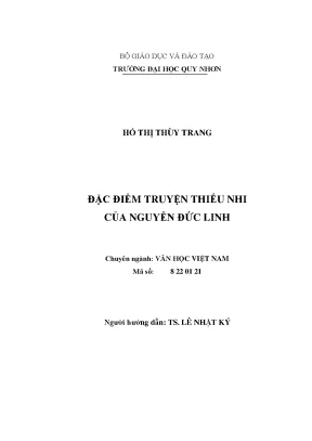 Luận văn thạc sĩ đặc điểm truyện thiếu nhi của nguyễn đức linh
