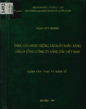 Luận văn thúc đẩy hoạt động xuất khẩu xăng dầu ở tổng công ty xăng dầu việt nam