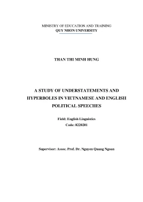 Luận văn thạc sĩ a study of understatements and hyberboles in vietnamese and english political speeches