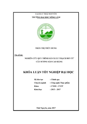 Luận văn nghiên cứu quy trình sản xuất thạch đen từ cây sương sáo cao bằng