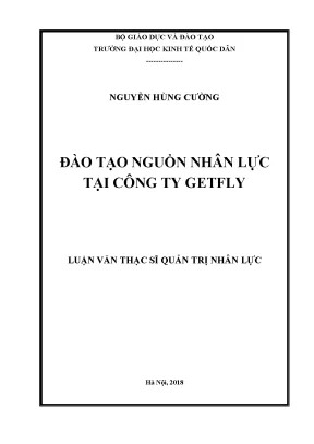 Luận văn đào tạo nguồn nhân lực tại công ty getfly
