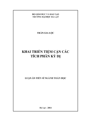 Luận văn thạc sĩ khai triển tiệm cận các tích phân kỳ dị
