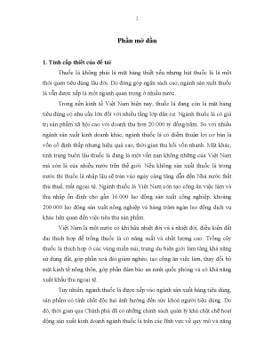 Luận văn giải pháp nâng cao năng lực cạnh tranh của tổng công ty thuốc lá việt nam trong điều kiện hội nhập kinh tế quốc tế