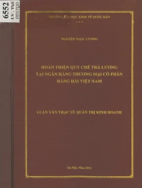 Luận văn hoàn thiện quy chế trả lương tại ngân hàng thương mại cổ phần hàng hải việt nam