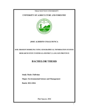 Luận văn thạc sĩ soil erosion modeling using geographical information system research study in binh gia district lang son province