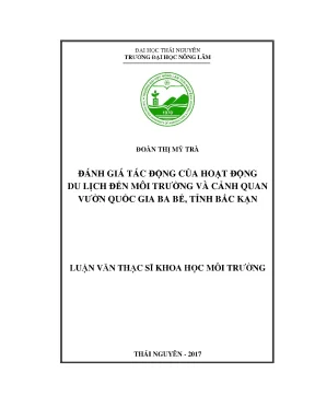 Luận văn đánh giá tác động của hoạt động du lịch đến môi trường và cảnh quan vườn quốc gia ba bể tỉnh bắc kạn