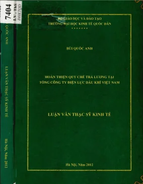 Luận văn hoàn thiện quy chế trả lương tại tổng công ty điện lực dầu khí việt nam