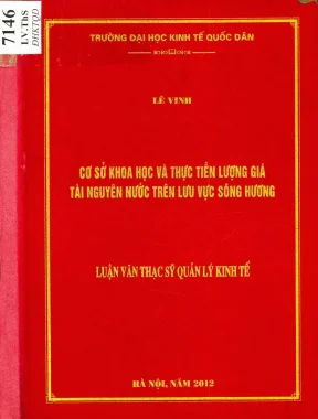 Luận văn cơ sở khoa học và thực tiễn lượng giá tài nguyên nước trên lưu vực sông hương