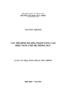 Luận văn thạc sĩ các mô hình mã hóa nhằm nâng cao hiệu năng cho hệ thống occ