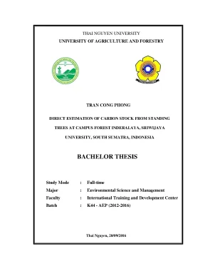 Luận văn thạc sĩ direct estimation of carbon stock from standing trees at campus forest inderalaya sriwijaya university south sumatra indonesia