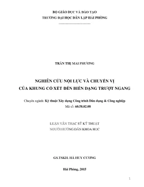 Luận văn thạc sĩ kĩ thuật nghiên cứu nội lực và chuyển vị của khung có xét đến biến dạng trượt ngang
