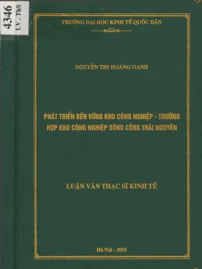 Luận văn phát triển bền vững khu công nghiệp trường hợp khu công nghiệp sông công thái nguyên