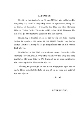 Luận văn thạc sĩ nghiên cứu diễn biến lũ lụt lưu vực sông lam và đề xuất giải pháp khắc phục