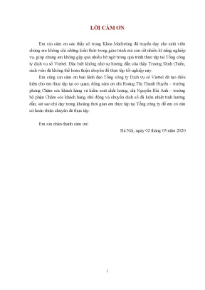 Luận văn tốt nghiệp xây dựng kế hoạch chăm sóc khách hàng dành cho nhóm khách hàng sử dụng tính năng chuyển tiền liên ngân hàng của viettelpay