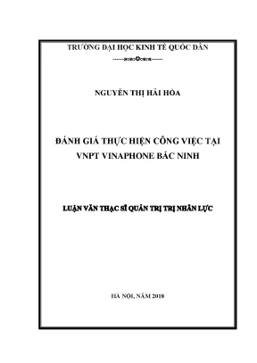 Luận văn đánh giá thực hiện công việc tại vnpt vinaphone bắc ninh