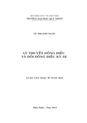 Luận văn thạc sĩ lý thuyết đồng điều và đối đồng điều kỳ dị