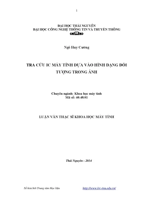 Luận văn thạc sĩ tra cứu ic máy tính dựa vào hình dạng đối tượng trong ảnh