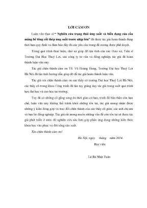 Luận văn thạc sĩ nghiên cứu trạng thái ứng suất và biến dạng cầu máng bê tông cốt thép ứng suất trước nhịp lớn