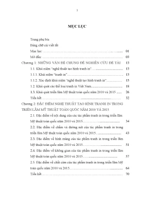 Luận văn thạc sĩ khái quát lịch sử mỹ thuật thế giới qua các thời kỳ